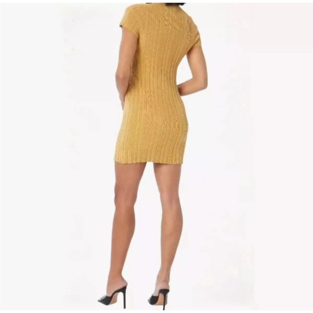 Lita by Ciara Women’s Iced Coffee Ribbed Cotton Blend Polo Mini Dress Stretch- M
